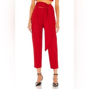 Red Selmacilek tie belt pants size small